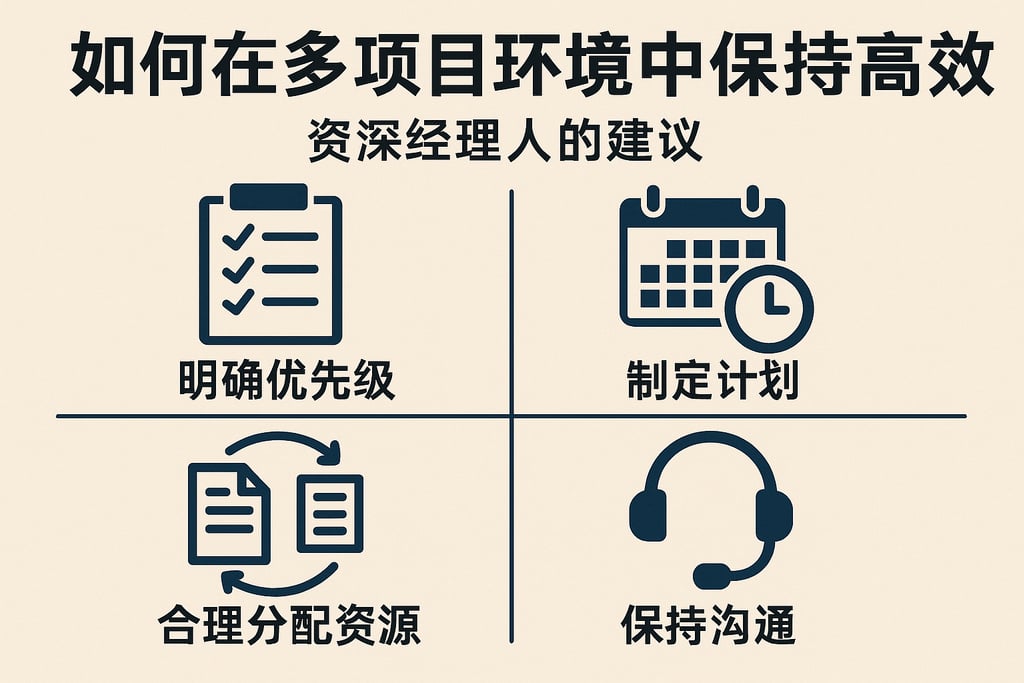 如何在多项目环境中保持高效，资深经理人的建议