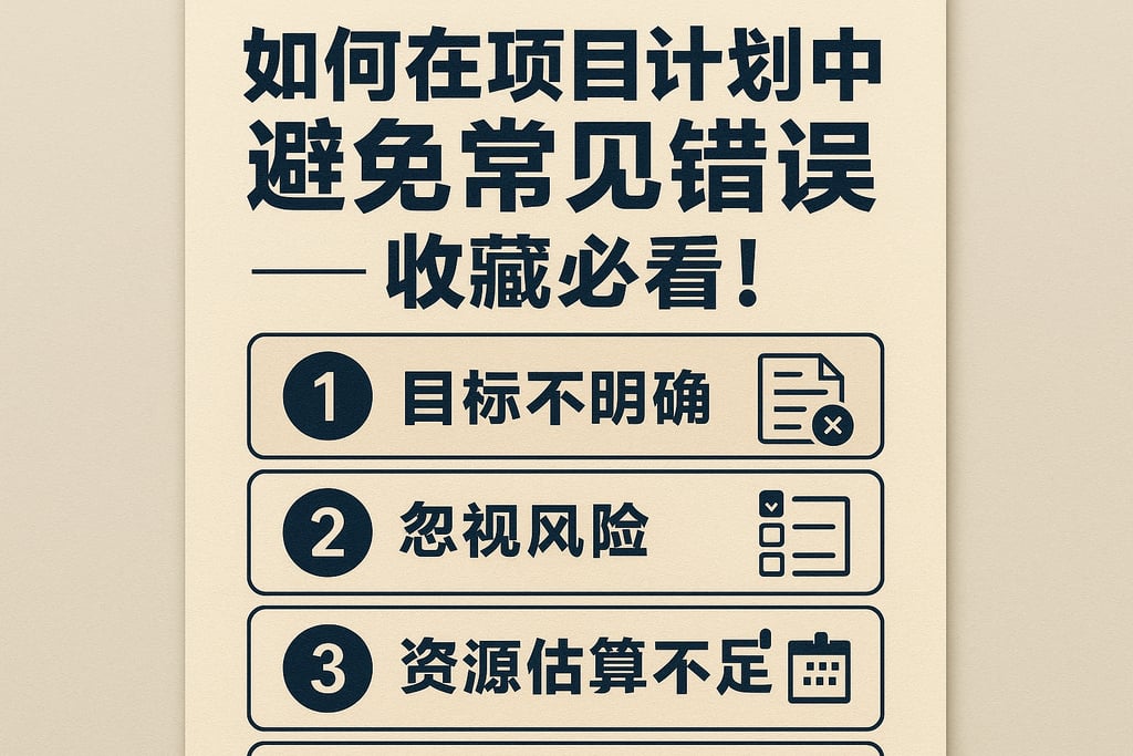 如何在项目计划中避免常见错误，收藏必看！