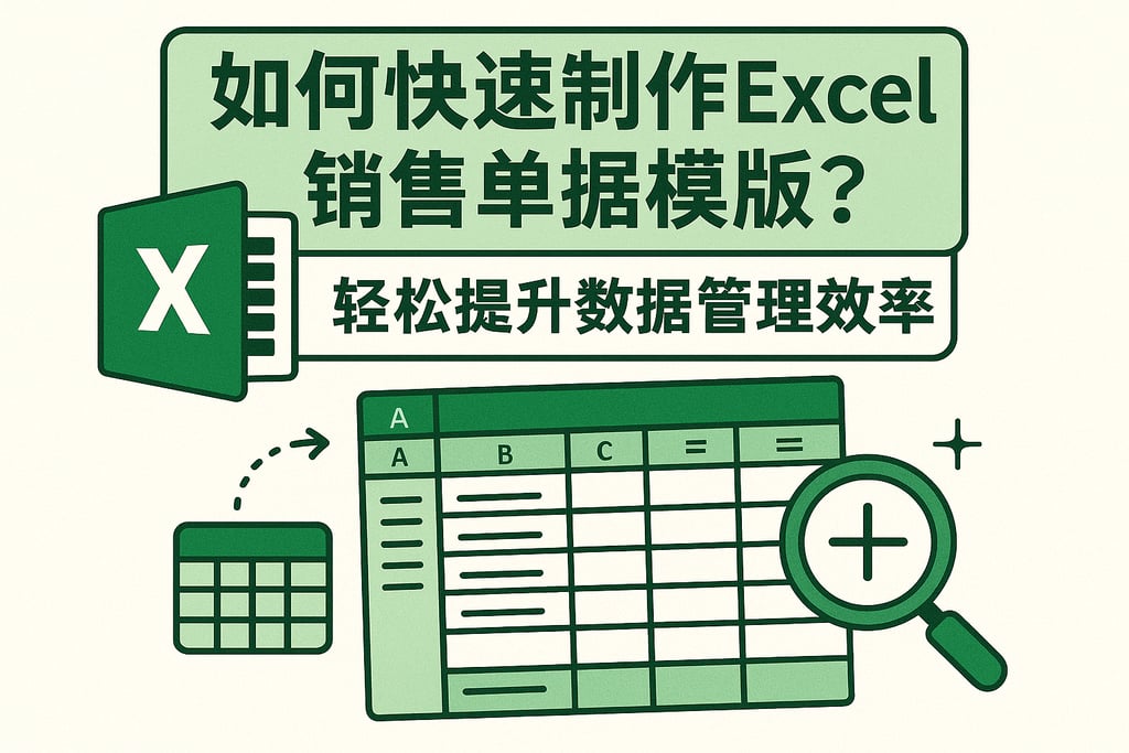 如何快速制作excel销售单据模板？轻松提升数据管理效率