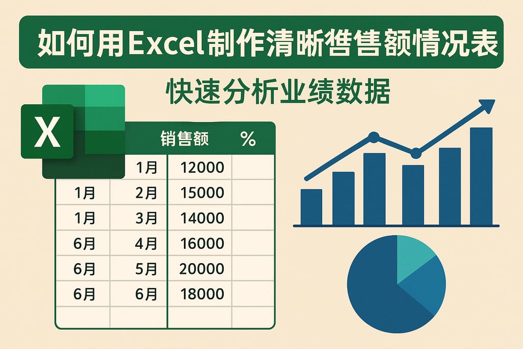 如何用Excel制作清晰的销售额情况表，快速分析业绩数据