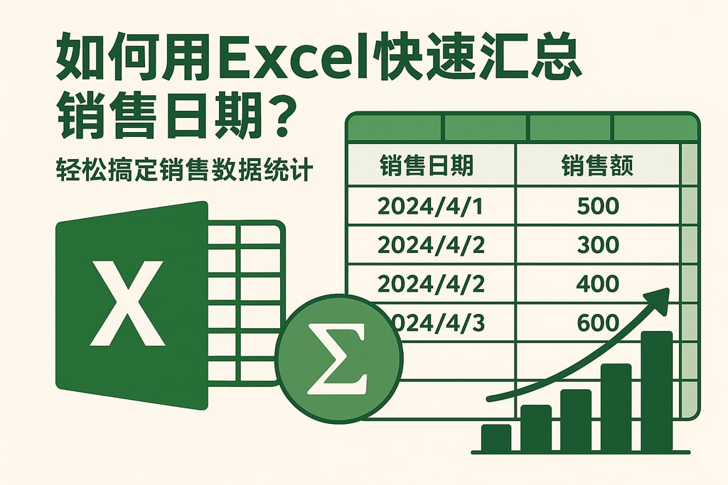 如何用Excel快速汇总销售日期？轻松搞定销售数据统计