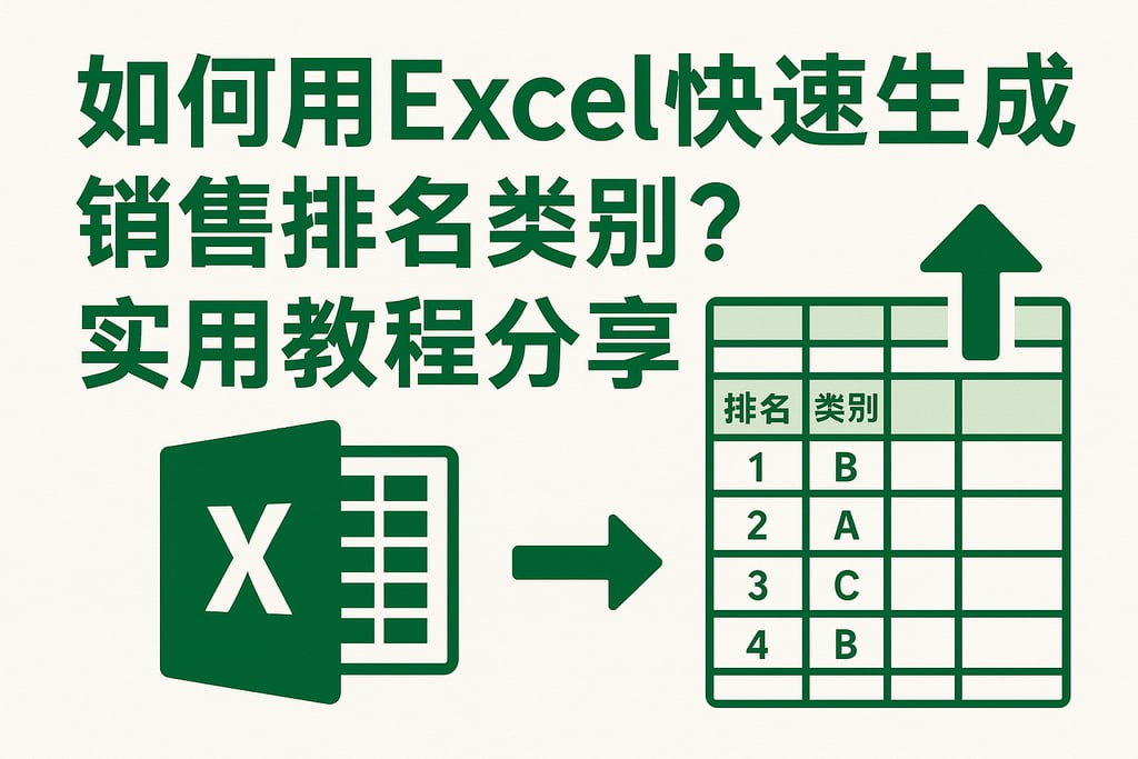 如何用Excel快速生成销售排名类别？实用教程分享