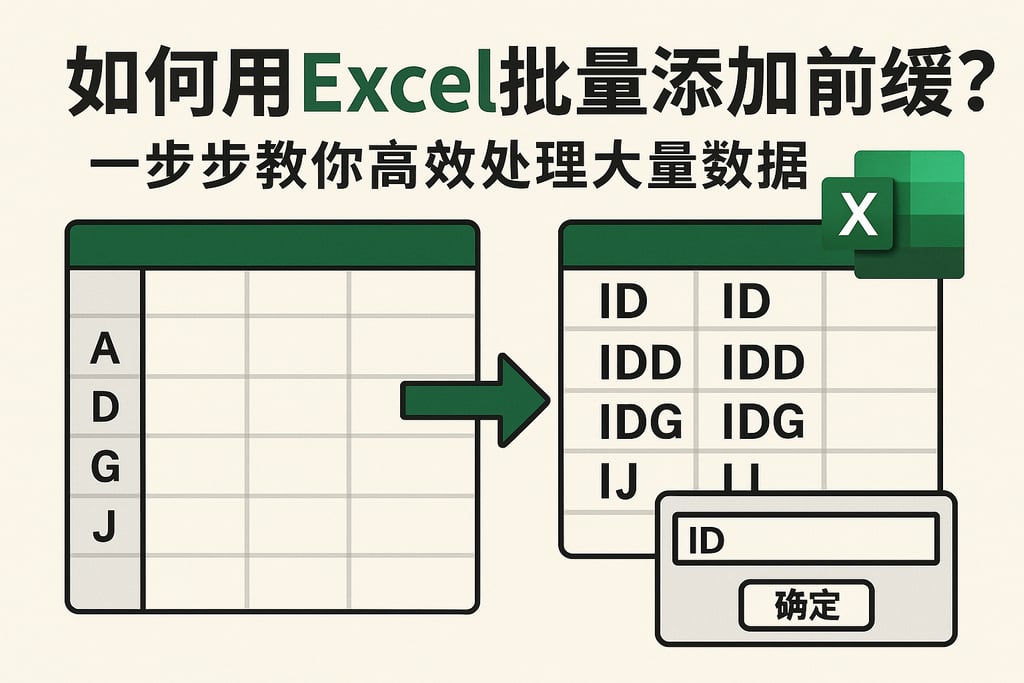 如何用Excel批量添加前缀？一步步教你高效处理大量数据
