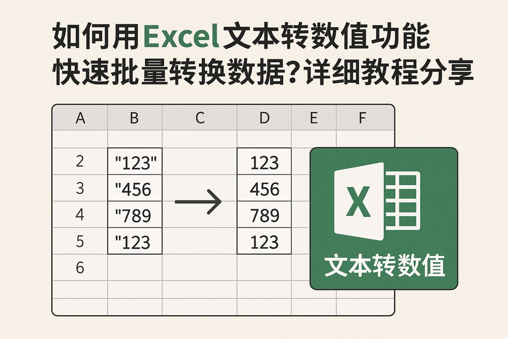 如何用Excel文本转数值功能快速批量转换数据？详细教程分享