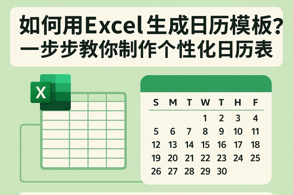 如何用Excel生成日历模板？一步步教你制作个性化日历表
