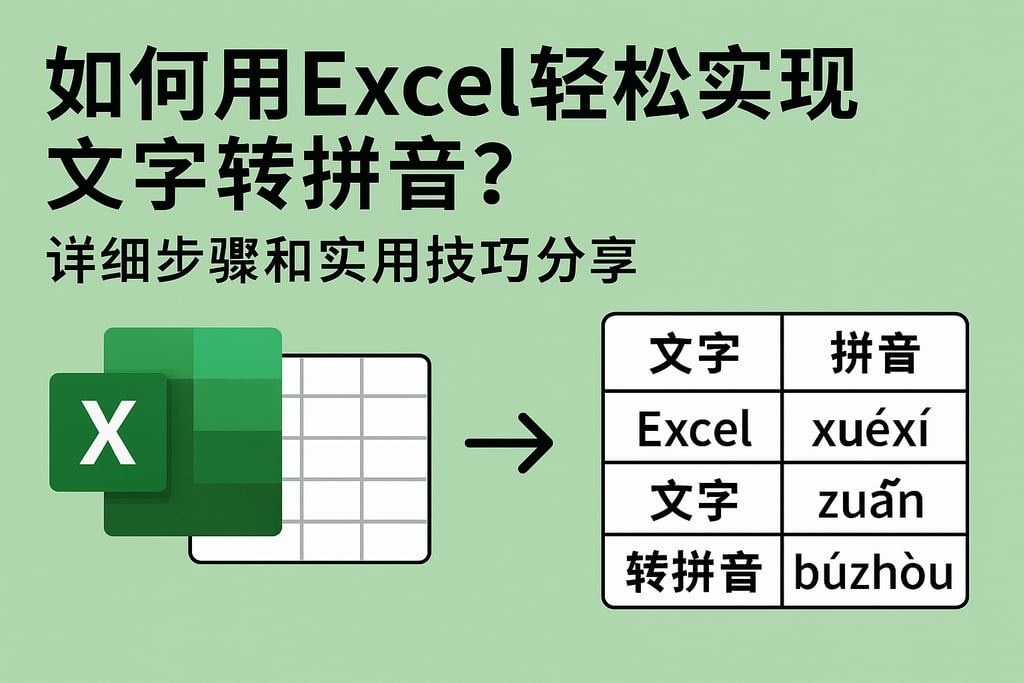 如何用Excel轻松实现文字转拼音？详细步骤和实用技巧分享
