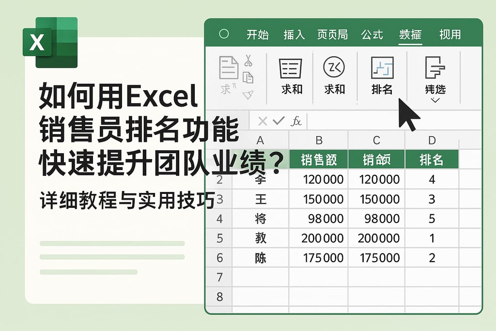如何用excel销售员排名功能快速提升团队业绩？详细教程与实用技巧
