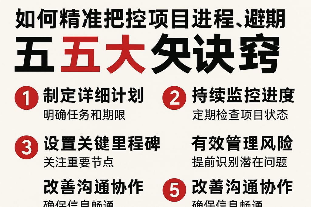 如何精准把控项目进程，避免延期的五大诀窍