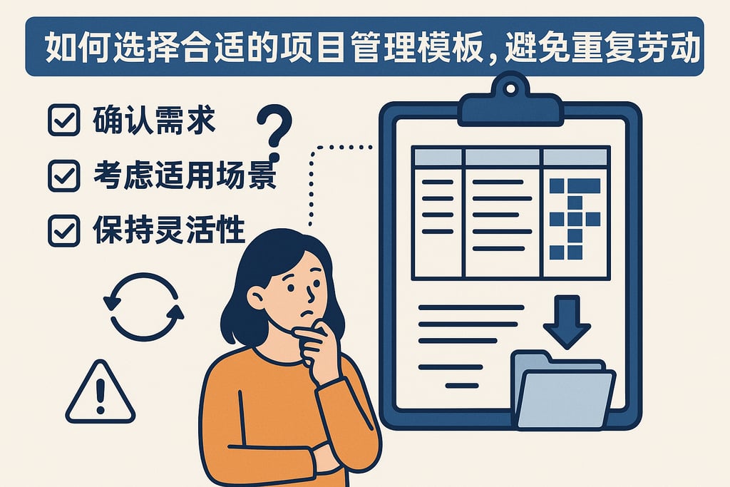 如何选择合适的项目管理模板，避免重复劳动