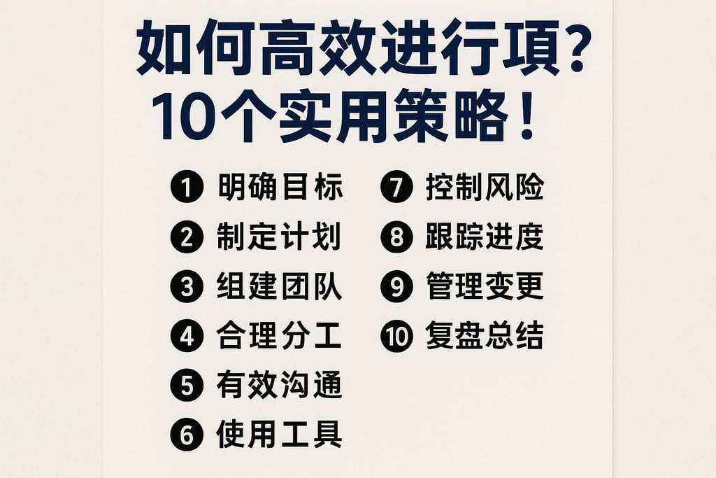 如何高效进行项目管理？10个实用策略！