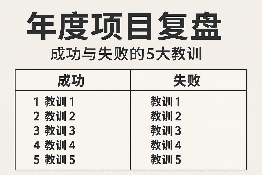 年度项目复盘，成功与失败的5大教训