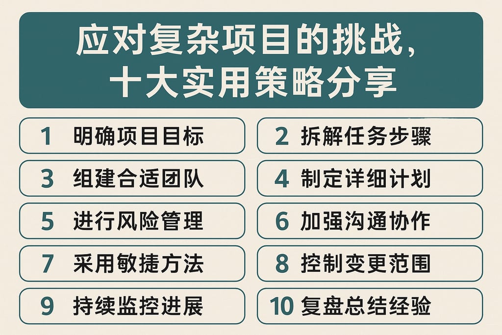 应对复杂项目的挑战，十大实用策略分享