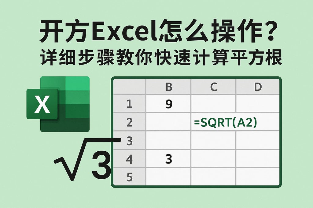 开方excel怎么操作？详细步骤教你快速计算平方根