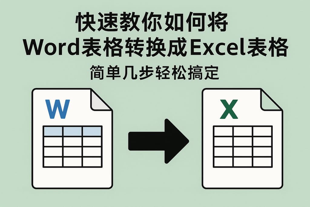 快速教你如何将Word表格转换成Excel表格，简单几步轻松搞定