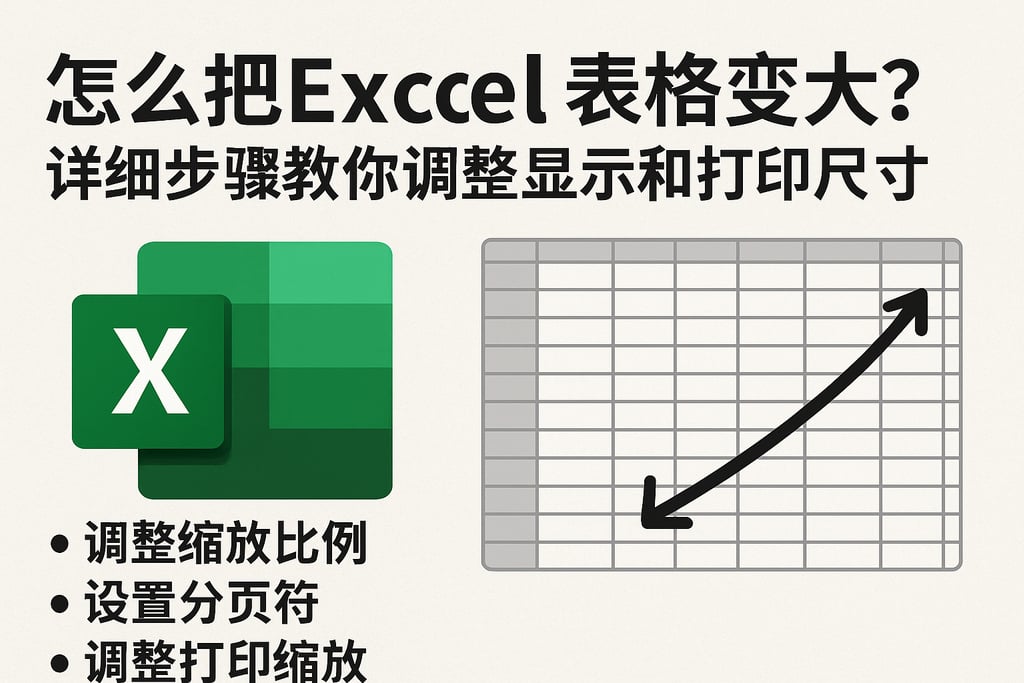 怎么把Excel表格变大？详细步骤教你调整显示和打印尺寸