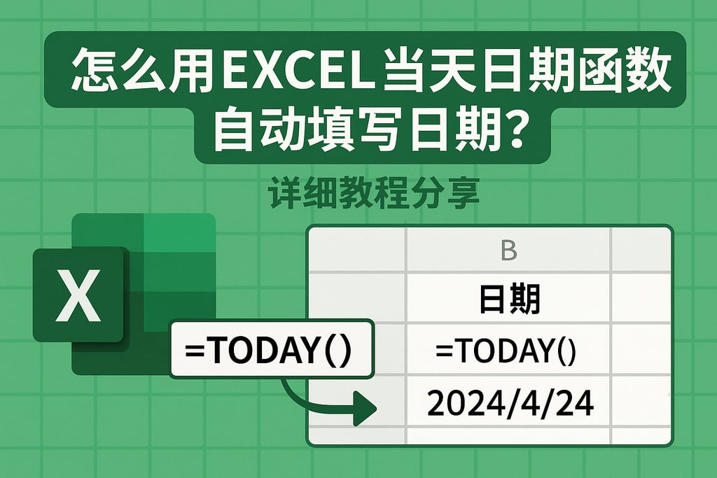 怎么用excel当天日期函数自动填写日期？详细教程分享