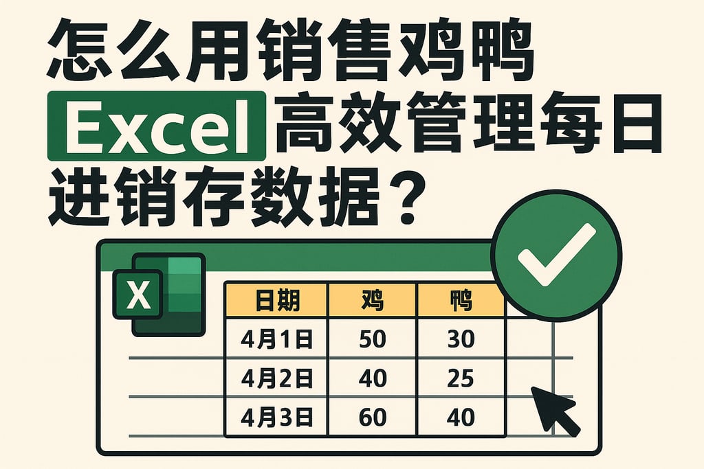 怎么用销售鸡鸭Excel表格高效管理每日进销存数据？