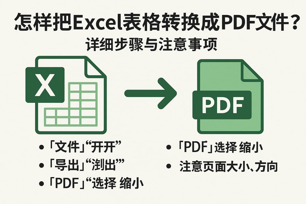 怎样把Excel表格转换成PDF文件？详细步骤与注意事项