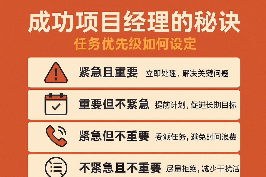 成功项目经理的秘诀，任务优先级如何设定