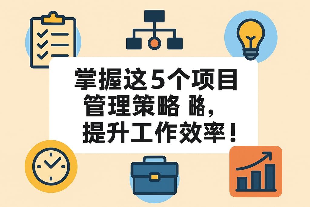掌握这5个项目管理策略，提升工作效率！