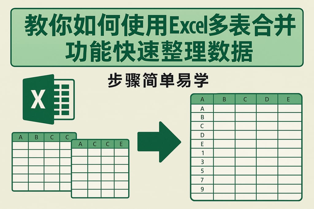教你如何使用excel多表合并功能快速整理数据，步骤简单易学