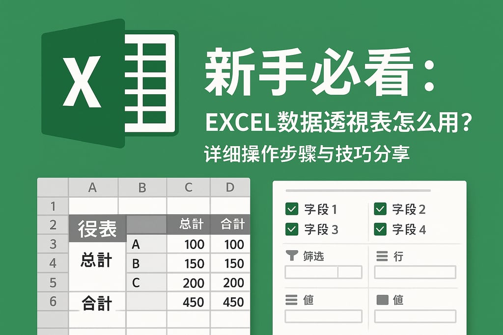 新手必看：excel数据透视表怎么用？详细操作步骤与技巧分享