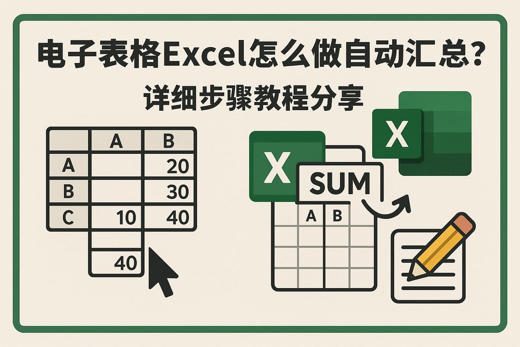 电子表格excel怎么做自动汇总？详细步骤教程分享