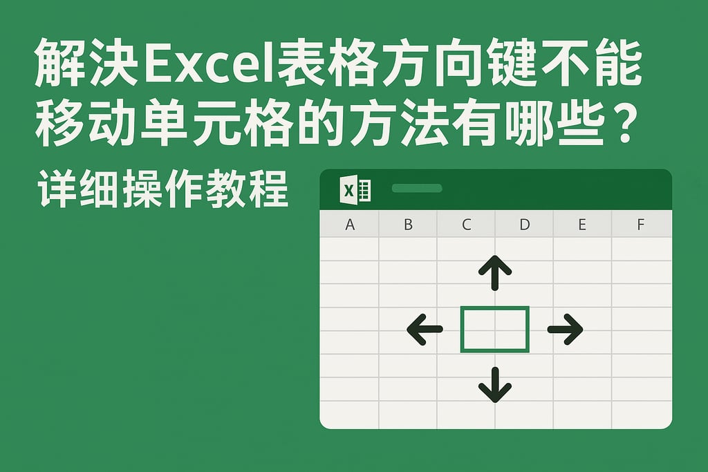 解决excel表格方向键不能移动单元格的方法有哪些？详细操作教程