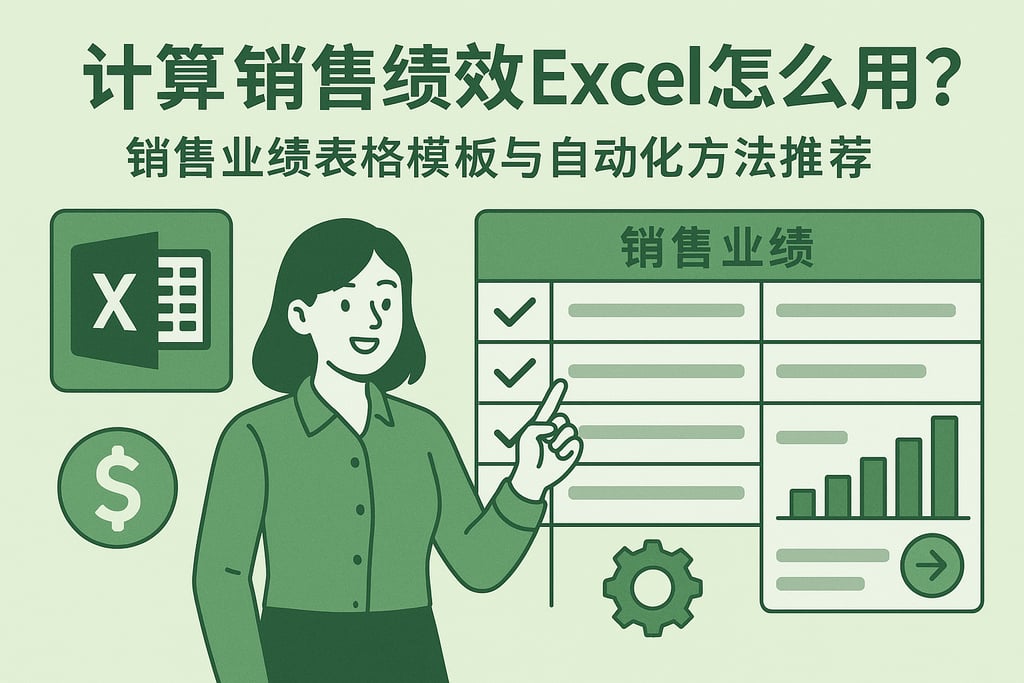 计算销售绩效excel怎么用？销售业绩表格模板与自动化方法推荐