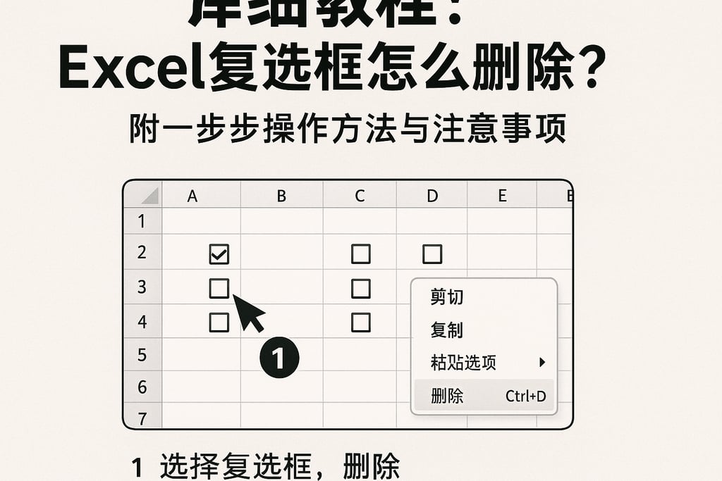 详细教程：excel复选框怎么删除？附一步步操作方法与注意事项