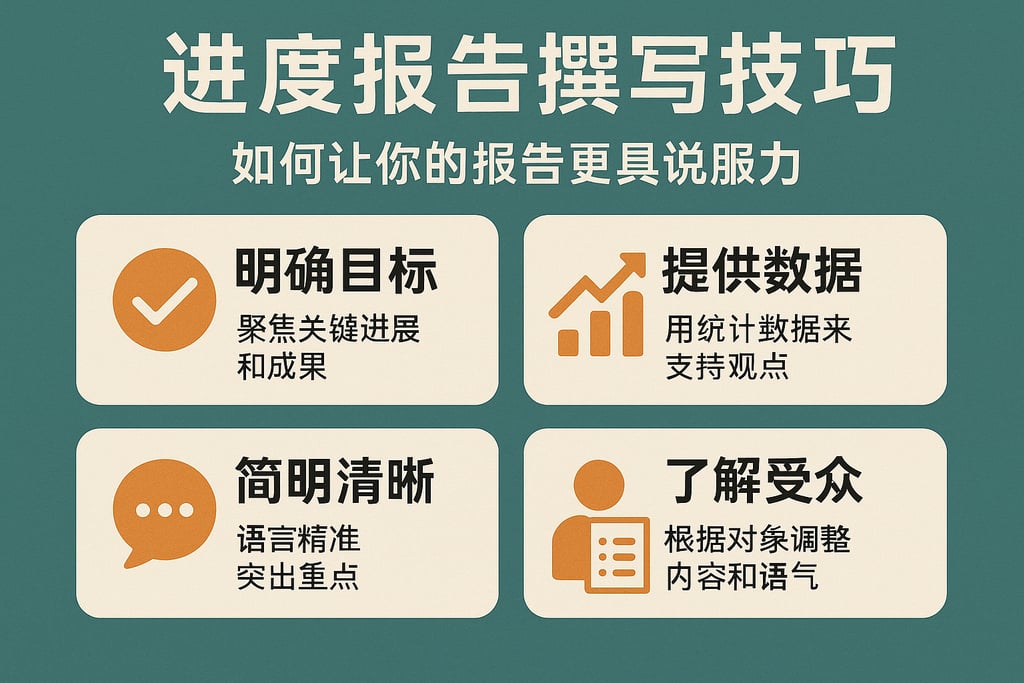 进度报告撰写技巧：如何让你的报告更具说服力