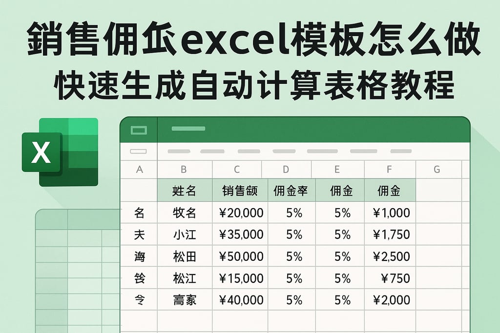 销售佣金excel模板怎么做？快速生成自动计算表格教程