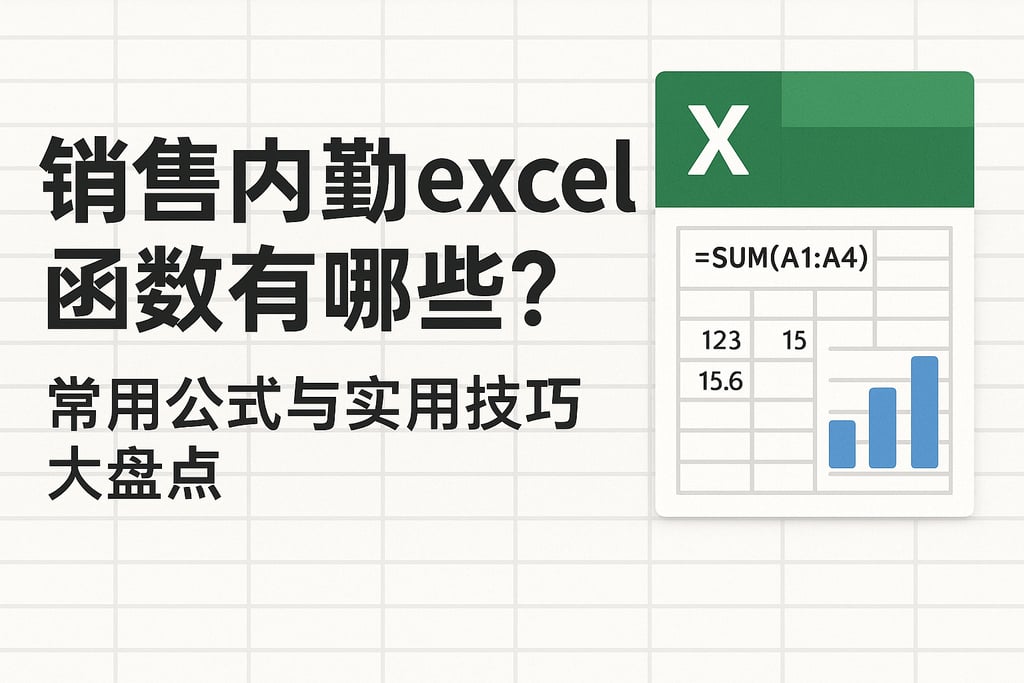 销售内勤excel函数有哪些？常用公式与实用技巧大盘点