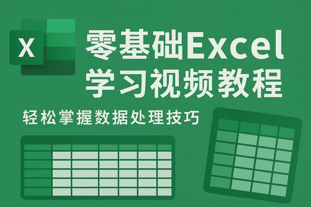 零基础excel学习视频教程，轻松掌握数据处理技巧