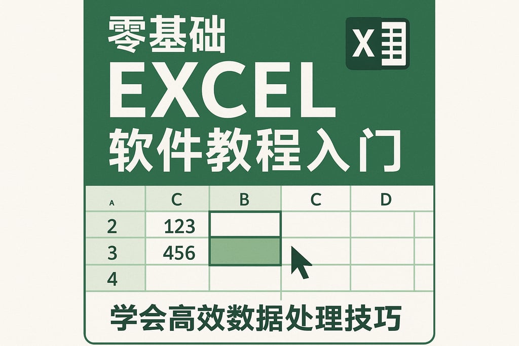零基础excel软件教程入门，学会高效数据处理技巧