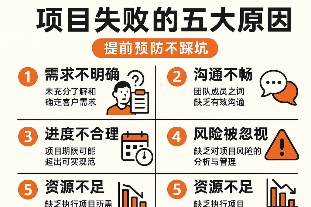项目失败的五大原因，提前预防不踩坑