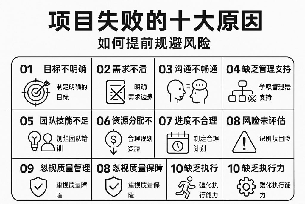 项目失败的十大原因，如何提前规避风险