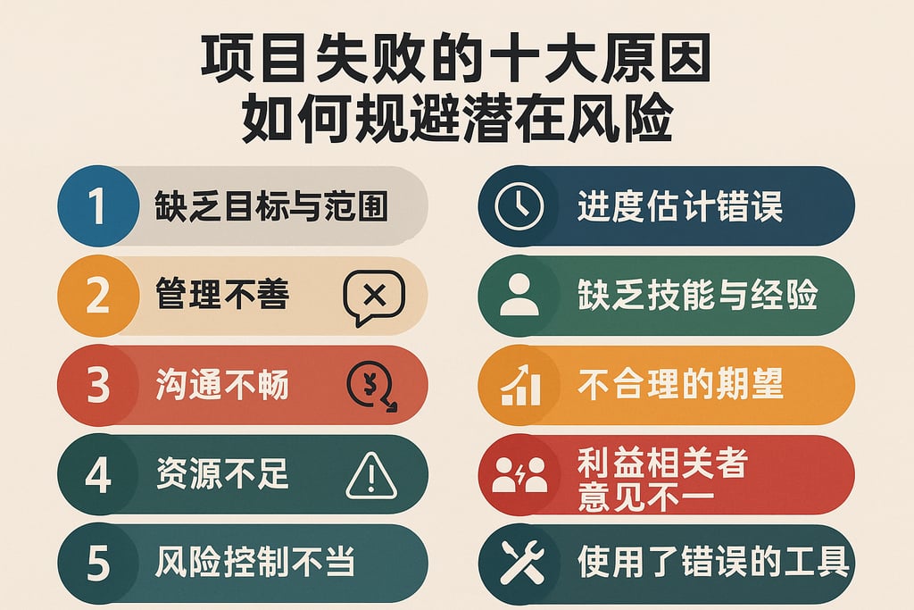 项目失败的十大原因，如何规避潜在风险
