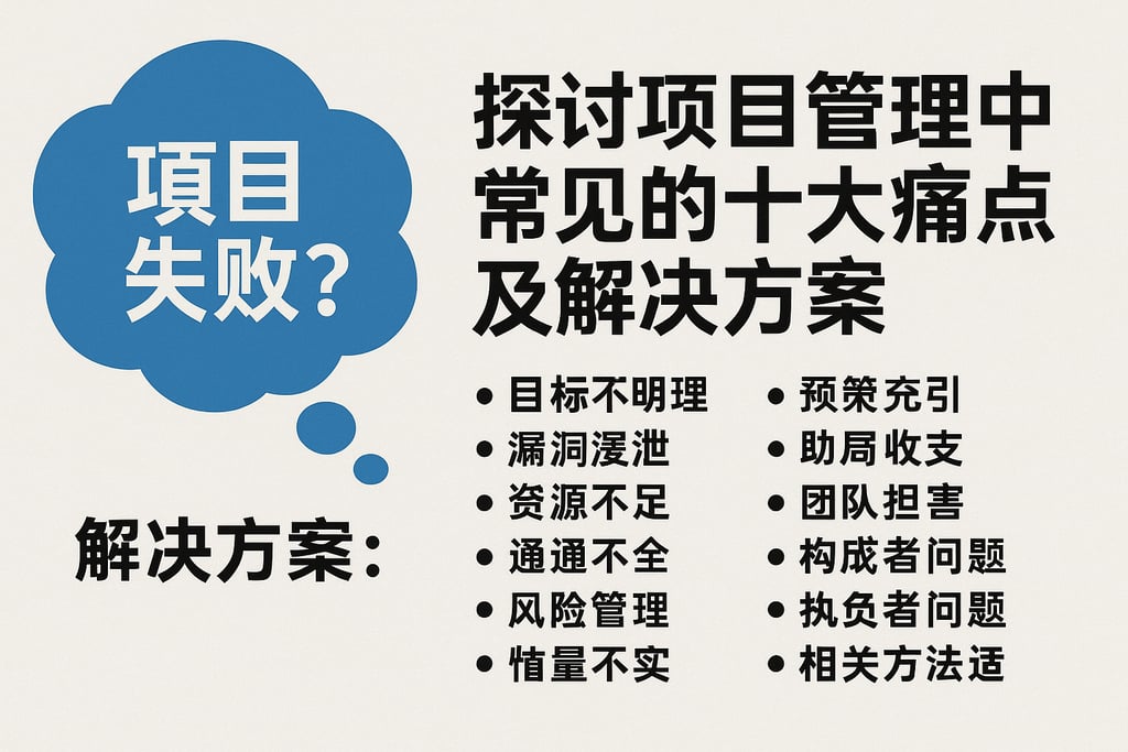项目失败？探讨项目管理中常见的十大痛点及解决方案