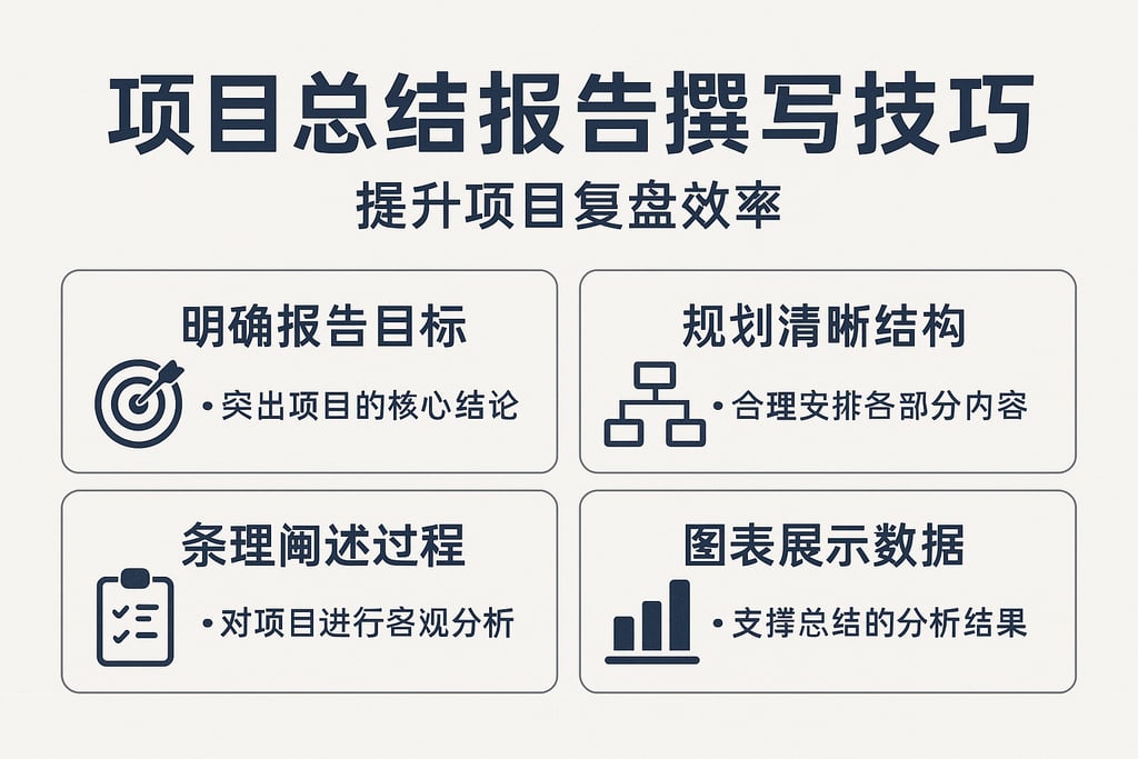 项目总结报告撰写技巧，提升项目复盘效率