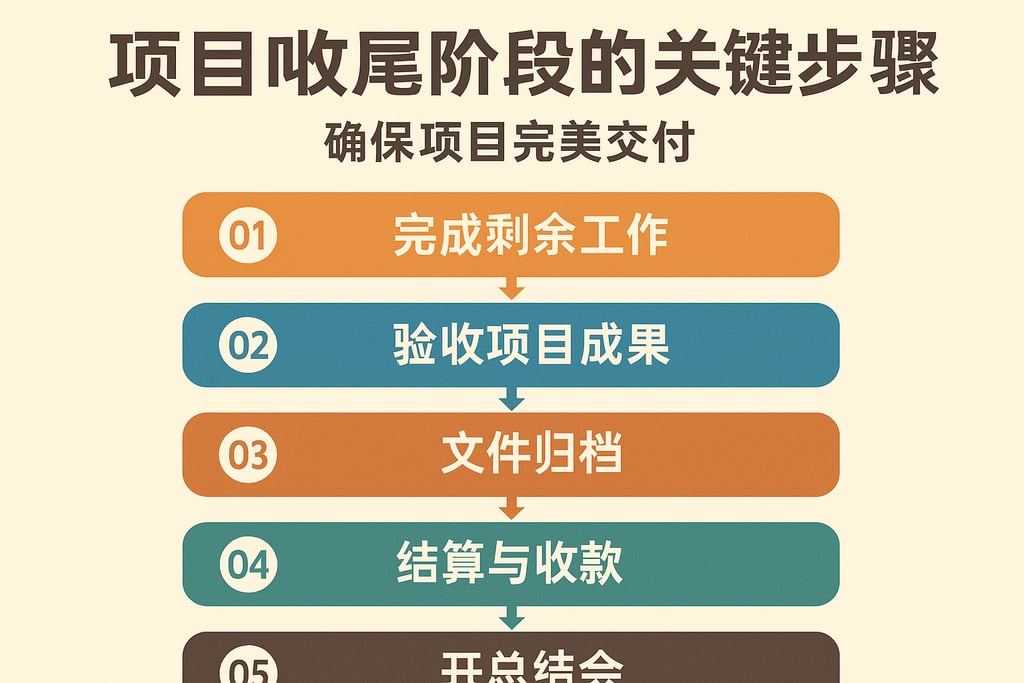 项目收尾阶段的关键步骤，确保项目完美交付