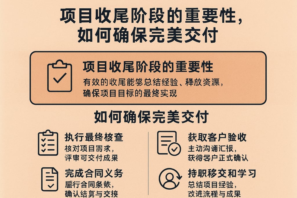 项目收尾阶段的重要性，如何确保完美交付