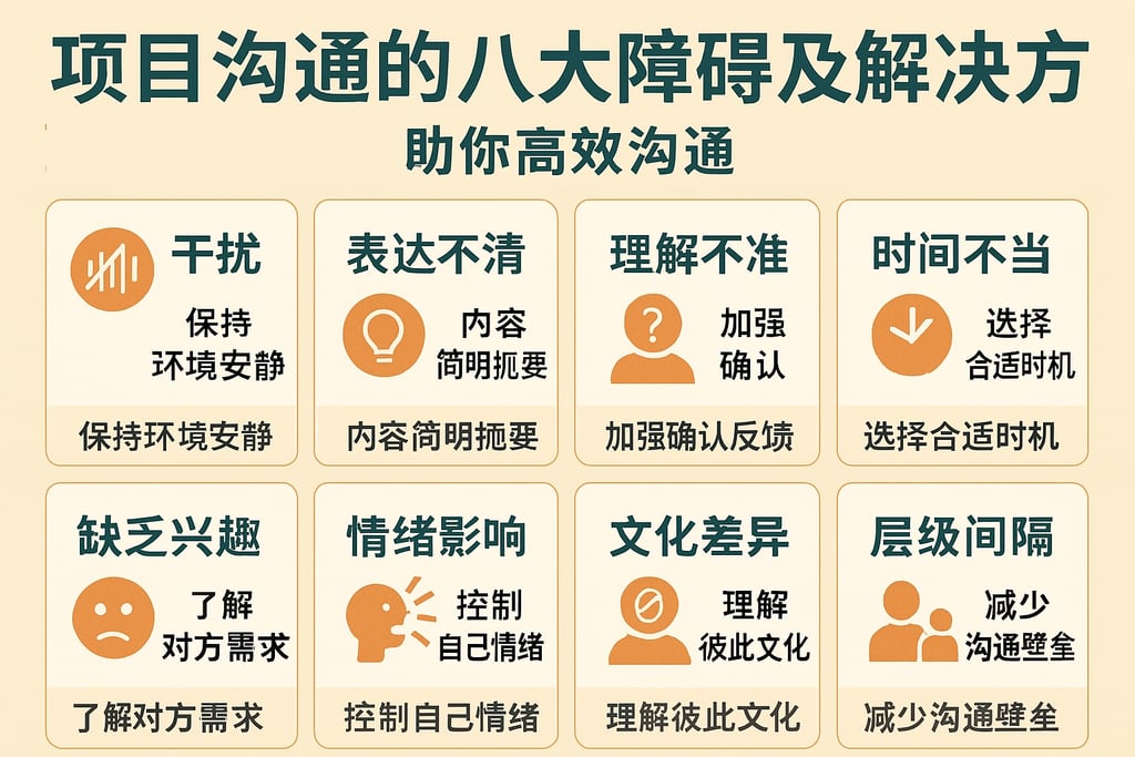 项目沟通的八大障碍及解决方案，助你高效沟通