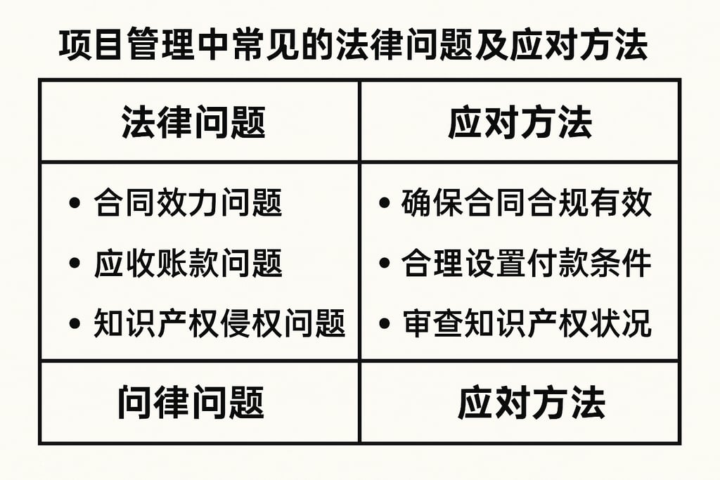 项目管理中常见的法律问题及应对方法