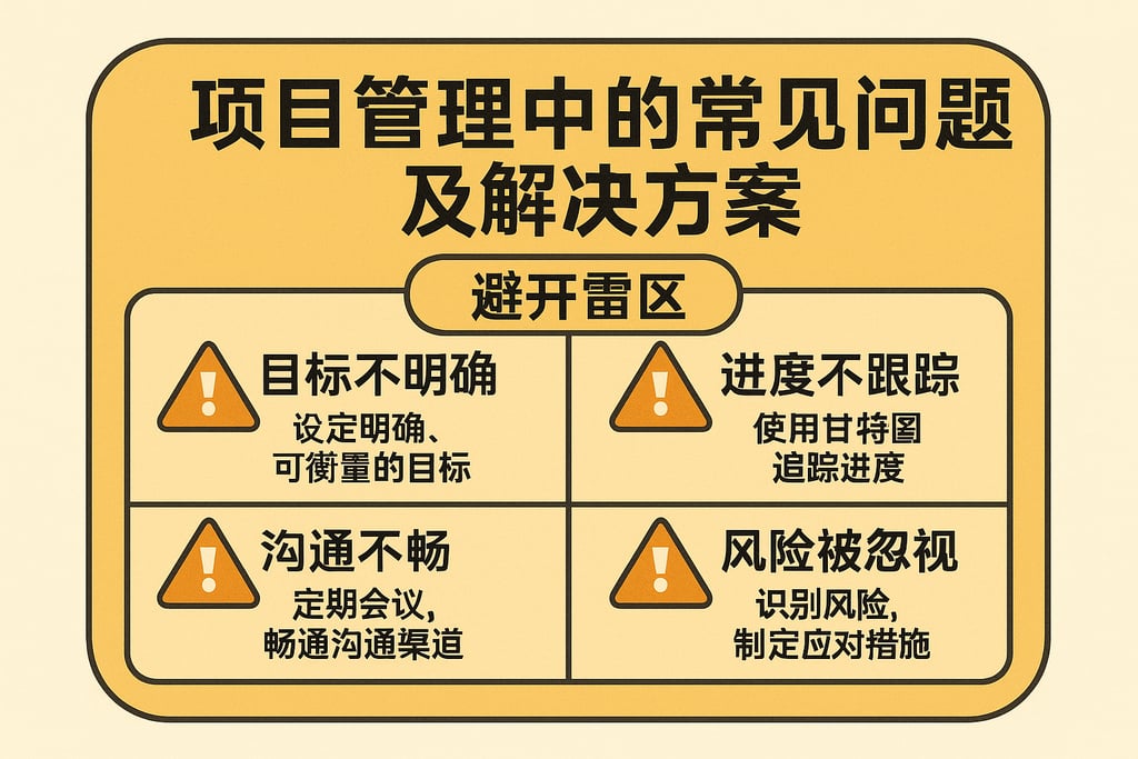 项目管理中的常见问题及解决方案，避开雷区