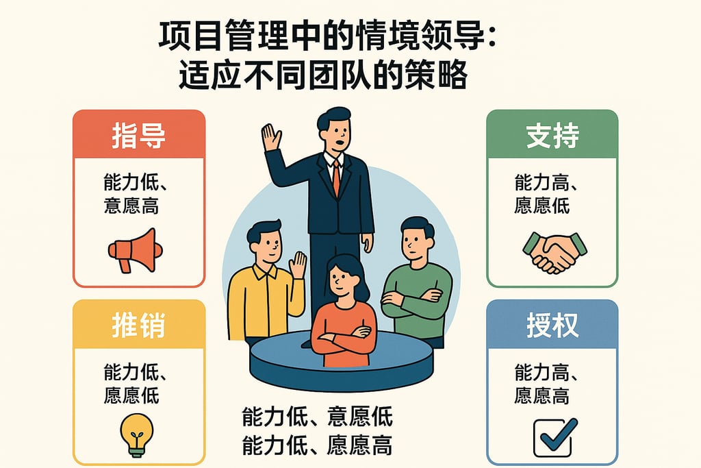 项目管理中的情境领导，适应不同团队的策略