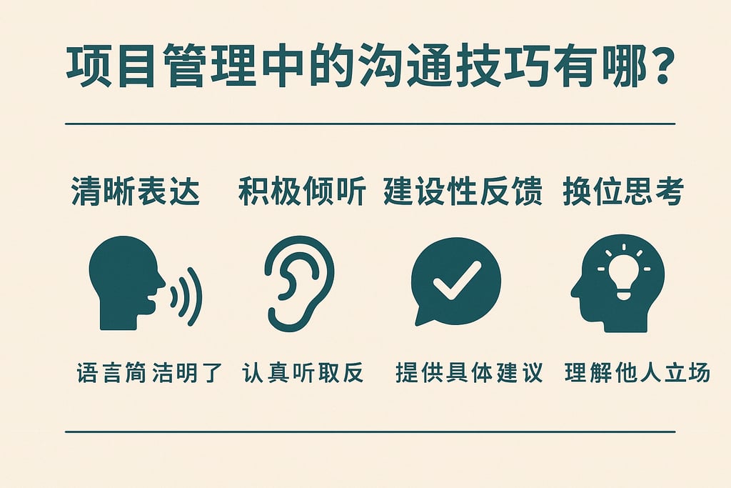 项目管理中的沟通技巧有哪些？