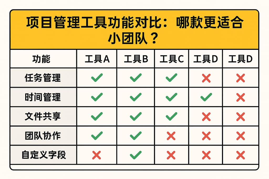 项目管理工具功能对比：哪款更适合小团队？