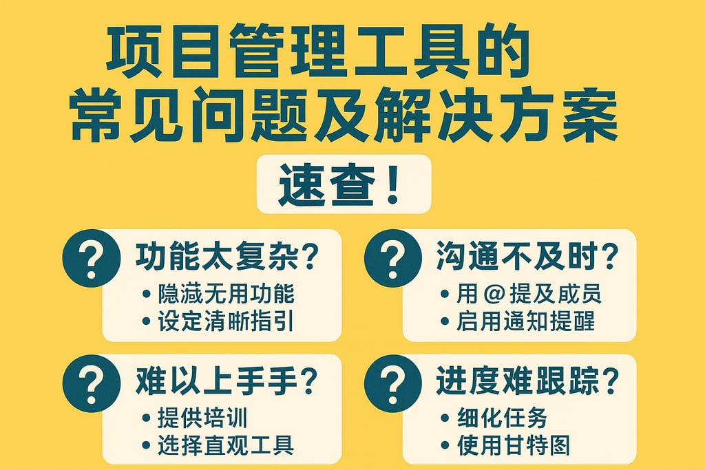 项目管理工具的常见问题及解决方案，速查！