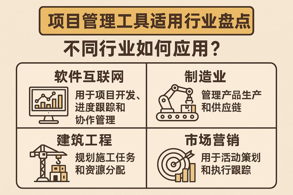 项目管理工具适用行业盘点，不同行业如何应用？